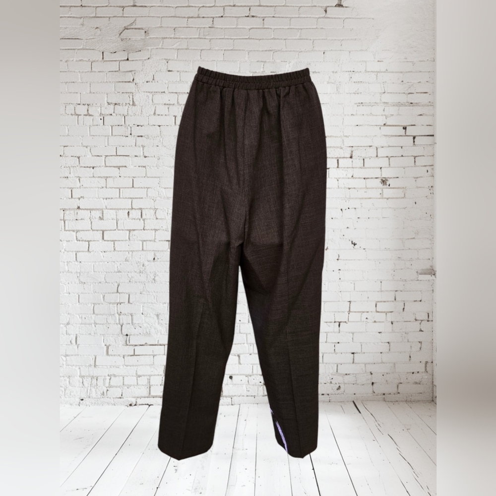 Sag Harbor Women's Black Pants Side Zip Petite